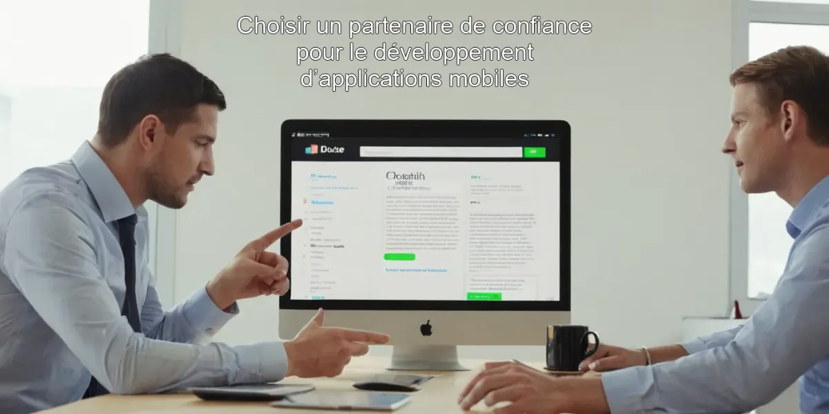 Choisir un partenaire de confiance pour le développement d’applications mobiles